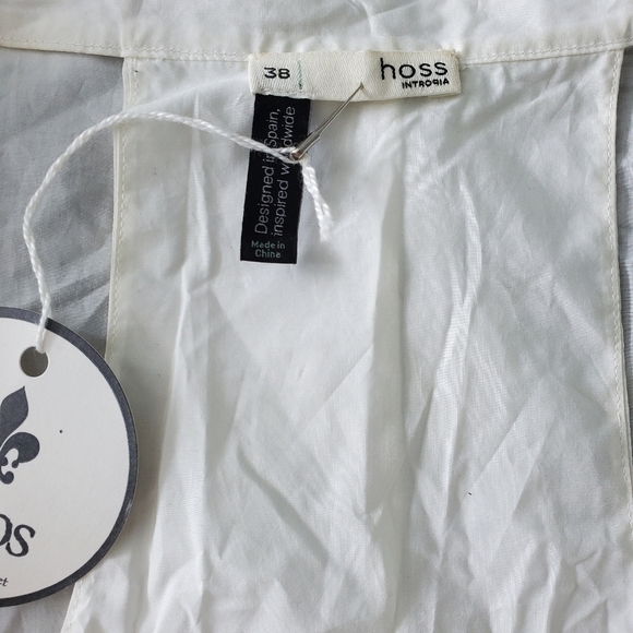 NEW Hoss intropia White Halter Neck Shirt - Picture 3 of 4